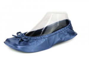 FLEXERINAS - faltbare Ballerinas, blau metallic