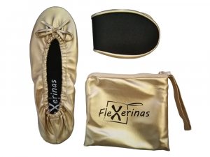 FLEXERINAS - faltbare Ballerinas, gold