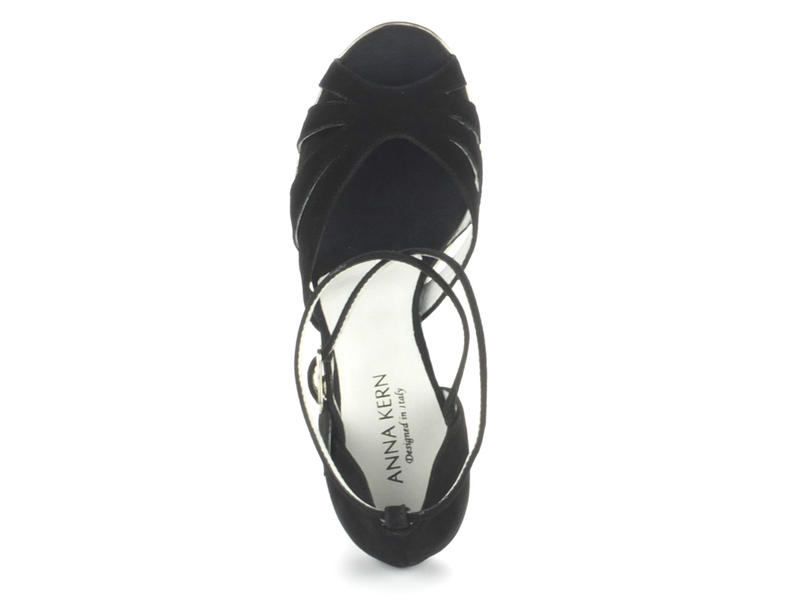 Scarpe Da Ballo Anna Kern 910-80 Donna - Tacco 8 Cm Nero Scamosciato